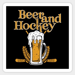 Beer And Hockey Sticker